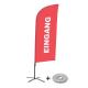 5m Sign Banners Custom Prints Outdoor Beach Feather Flags Mini Teardrop Poles Ground Spike