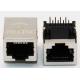 Low Profile RJ45 Tab Up Female Lan Connector Through Hole Customized
