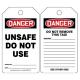 Custom Plastic Safety Tag Waterproof PVC Rectangle Lockout Tag