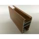 Light Brown Wood Finish Aluminium Profiles For Decoration 6m Normal length