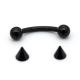 Black Cone Fake Eyebrow Piercing Jewelry Externally Threaded 8mm