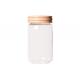 Custom Sealable Glass Jars With Wood Lid 450ml 750ml 1550ml Food Container