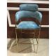 Strong Load Bearing 49cm Flannel Wrought Iron Bar Chair