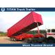 Triple Axles 60 - 80 Ton Construction Dump Trailer Hydraulics , Sand dumping trailer