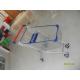 Anti UV Plastic Parts Vegetable Shopping Trolley For Supermarket , Easy Push Hanle