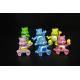Rainbow Color Key Ring Plastic Toy Figures Care Bear Sell For Collection For kids