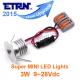 ETRN Brand 2015 NEW DC12/24V 3W Round Super MINI LED Downlights Cabinet Light Spotlights