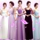 White Purple Light Purple Color Halter Long Section Bridesmaid Dress Evening Dress TSJY126