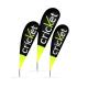 Black Yellow Flex Advertising Banner Flags Polyester Wind Flags For Advertising