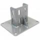 Steel and Stainless Steel Floor Mount Base Plate with Second Operation E-coating