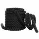 Costomized 25mm-50mm Black Heavy Polyester Workout Fitness Exercise Gym Power Battle Rope