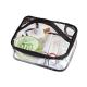 Waterproof Transparent PVC Train Case with Top Handle for Travel