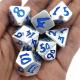 Gold Plated Metal Mini Dice Set multipurpose Polyhedral Practical 7 Piece Nontoxic