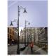 4m 6m 8m 10M Q235 galvanized tapered street light poles for solar street light in Dubai match double or single arm