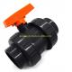 Normal Temperature Straight Through Type Double Union PVC Ball Valve for Water Supply