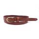 Brown Skinny 130cm Womens Genuine Leather Belt