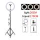 15W 10 Levels 175cm Ring Supplementary Lamp , Ring Led Light For Photography