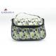 Toiletries Product Fabric Makeup Bag Black With Oxford Cloth Lining Materials