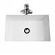 Rectangle WC Under Counter Basin White Ceramics Glazed With overflow