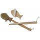 Bamboo Detachable Handle Body Bath Scrub Brush Separable Fish Shape Head With Hand Belt