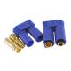 5mm EC5 RC Battery Connectors Gold Plated With Blue Plastic Housing