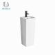 Luxury Modern Full Pedestal Hand Wash Basin Self Cleaning Square Type