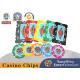 SGS Anti Counterfeit Frosted  Sticker High Roller  Casino Poker Chip Set