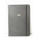 Black PU Leather Cover Embossing Custom Printed Notebooks 14.9*21.1cm Size