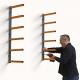 6-Level Wall Mount Lumber Storage Metal Rack Perfect for Everyday and Organizing Wood
