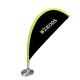 Flying Teardrop Shape Table Top Flags Different Colors For Formal Occasions