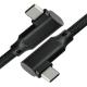 Nylon Braided 1M 3M 2.0 USB C To USB C Cables Fast Charging Double Elbow