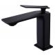 Single Handle Matte Black Waterfall Basin Faucet for Metered Faucets in Stainless Steel
