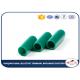 Green Color Pvc Plastic End Caps For Round Tubing / Fence And Furniture Legs 15mm