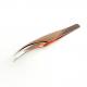 Gold Color Eyelash Extension Tweezers Anti Magnetic With Private Label