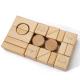 20pcs Beech Burlywood Wooden Blocks Toys Natural Montessori Learning Education