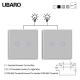 UBARO Grey Dual Touch Switch Manual Touch 2 Gang 2 Way Smart Light Switch Live Wire Control 2000W/gang