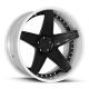 Deep Dish Lip Wheels 5 Spoke Aluminum Custom Forged Wheels 2 Pieces Forged Alloy Wheels For Sports Car