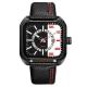 30M Waterproof Mens Square Watch With Leather Band Square Leather Watch