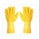 Yellow Waterproof Outdoor Rubber Chemical Resistant Gloves