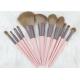 Vegan Synthetic Bristle Pink 11pcs Premium Makeup Brushes With Bag