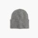 Gray Ribbed Knit Beanie Hats For Women Daily Wear Plain Style Suntomized Size
