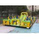 Adults N kids outdoor giant theme park inflatable playground with big slides for sale