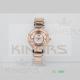 Two tone rose gold ladies Stainless Steel Watches 3 links wrapped band steel watch