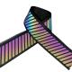 Colorful Rainbow Reflective Webbing Chair Knitted  Waterproof 50yards Roll