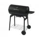 Smokeless Barrel Smoker BBQ Grill with Piezoelectric Ignition and Convenient Table