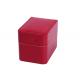 Custom White Velvet Luxury Watch Box , Plastic + Red Paper Womens Watch Box