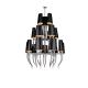 Pottery barn chandelier with Lampshade Art Iron Pendant lamp (WH-MI-48)