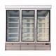 Commercial Display Upright Glass Door Freezer Refrigerator For Frozen Foods