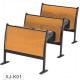 Classic Amphitheater School Meeting Room Chair Metal Frame Plywood Interlocked