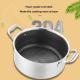 Custom Induction 18/8 Stainless Steel Cooking Pot Honeycomb Non Stick Cooking Soup Pot With Glass Lid